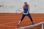petra-kvitova-backhand-volley-blue-nike-kit-roland-garros-2016-practice